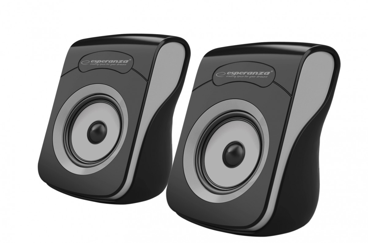 Компʼютерні колонки Esperanza Flamenco 2.0 USB — чорно-сірі - Зображення 1