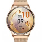 Смарт-годинник Maxcom EcoWatch EW03 золотий — елегантний ювелірний дизайн, смарт-функції