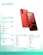 Смартфон Motorola moto g35 5G 8/128GB Hot Coral - Зображення 5