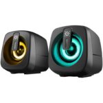 Компʼютерні колонки J1 2.0 6 Вт — LED-підсвічування, USB, чорні - Зображення 4