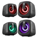 Компʼютерні колонки J1 2.0 6 Вт — LED-підсвічування, USB, чорні - Зображення 7