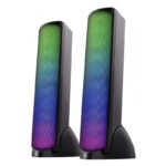 Ігрові колонки SKYPULSE 2.0 60 Вт — RGB-підсвічування на всю висоту, Bluetooth